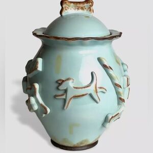 Beautiful Dog Treat Jar - new in Box 2 colors available this one “blue”